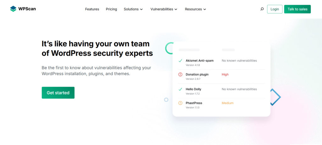WPScan WordPress Security Plugin - Shlok Talepa